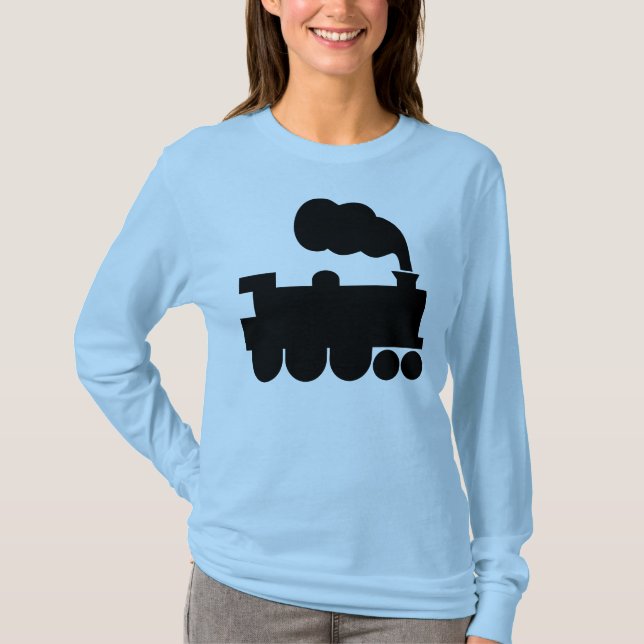 Camiseta Símbolo de tren de vapor - negro (Anverso)