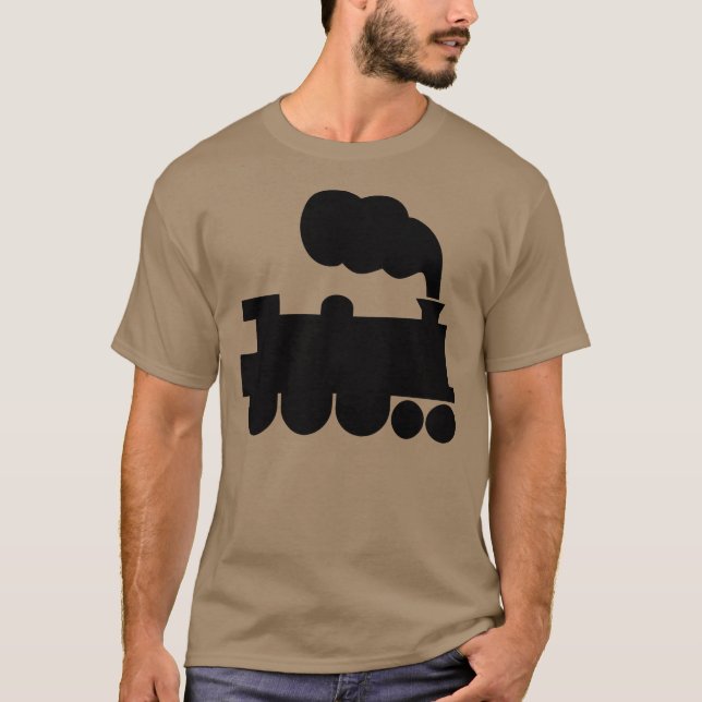 Camiseta Símbolo de tren de vapor - negro (Anverso)