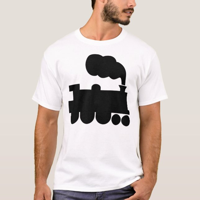 Camiseta Símbolo de tren de vapor - negro (Anverso)