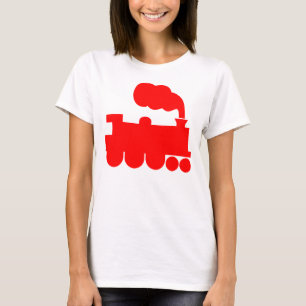Camiseta Símbolo de tren de vapor - Rojo