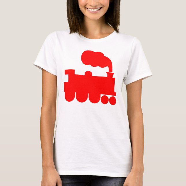 Camiseta Símbolo de tren de vapor - Rojo (Anverso)