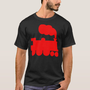 Camiseta Símbolo de tren de vapor - Rojo