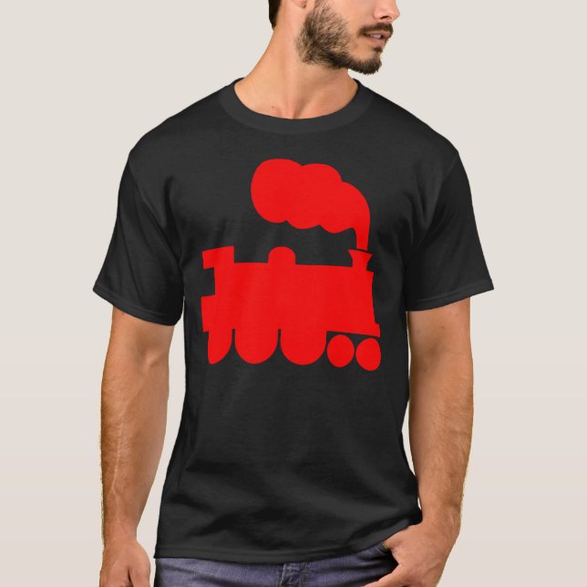 Camiseta Símbolo de tren de vapor - Rojo (Anverso)
