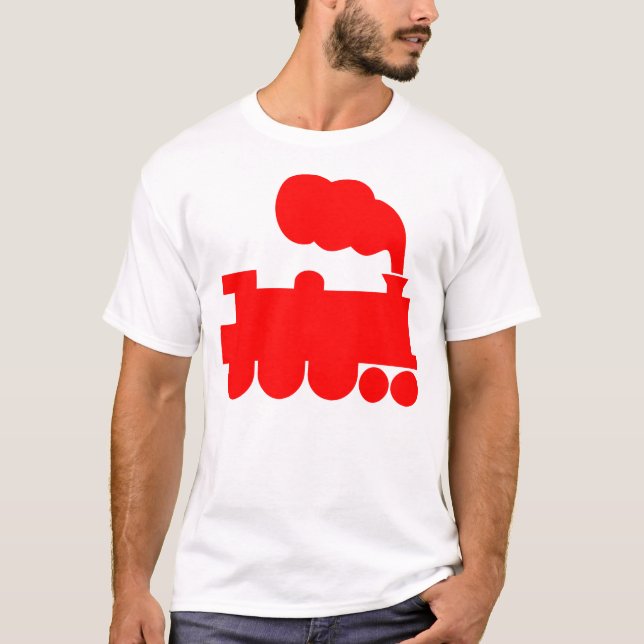 Camiseta Símbolo de tren de vapor - Rojo (Anverso)