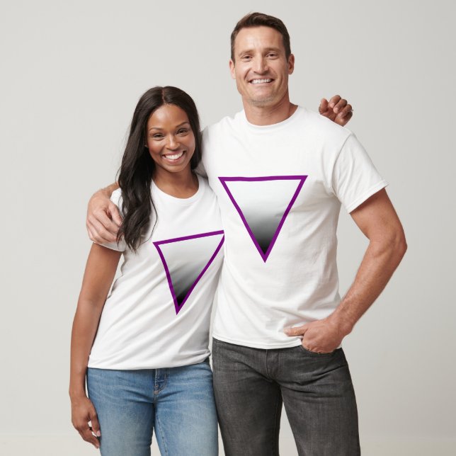 CAMISETA SÍMBOLO DE TRIÁNGULO ASEXUAL (Unisexo)