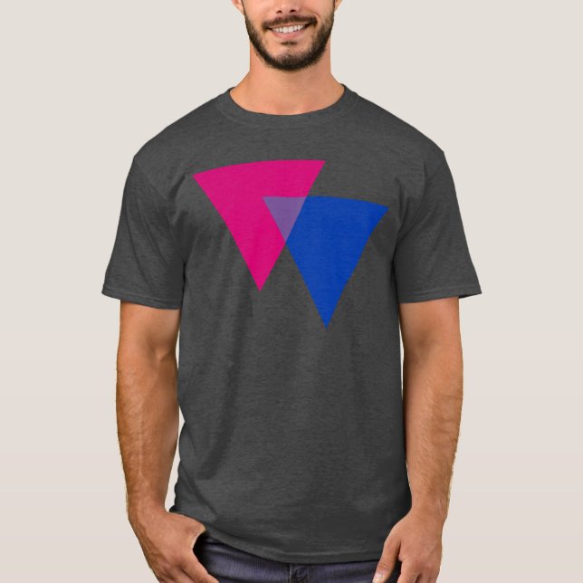 CAMISETA SÍMBOLO DE TRIÁNGULO BISEXUAL (Anverso)