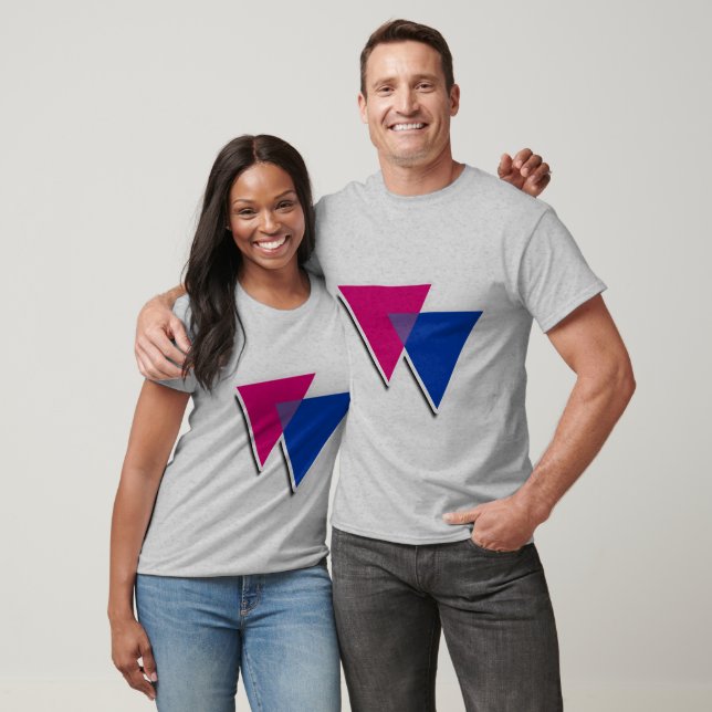 CAMISETA SÍMBOLO DE TRIÁNGULO BISEXUAL 3D (Unisexo)