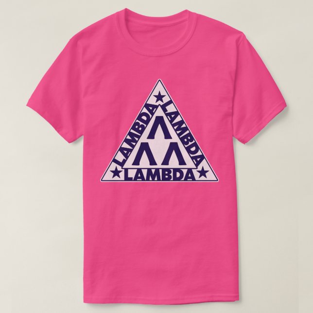 Camiseta Símbolo de triángulo LAMBDA LAMBDA LAMBDA (Diseño del anverso)