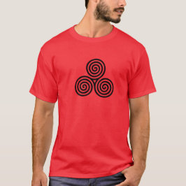 Camiseta Símbolo de Triskele, pagano, por, celta, tierra, m