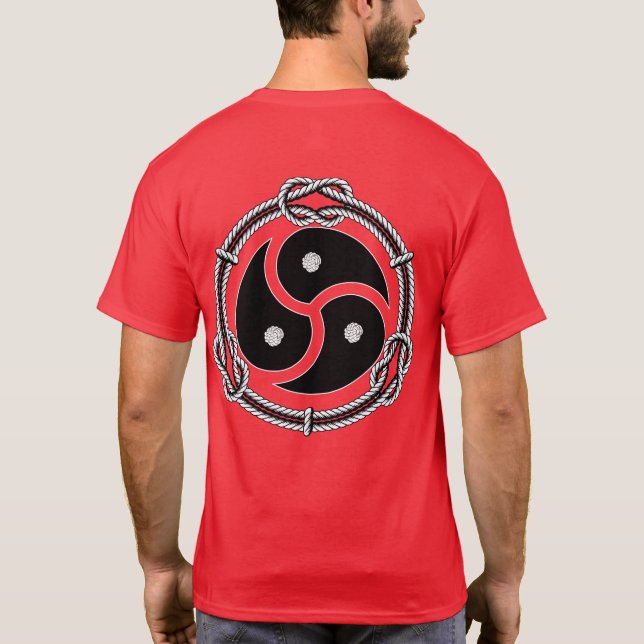 Camiseta Símbolo de Triskelion con borde abierto (Reverso)