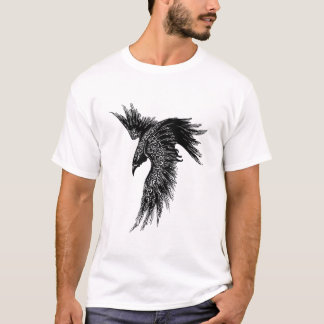 Camiseta Símbolo de visualización nórdico Crow Raven
