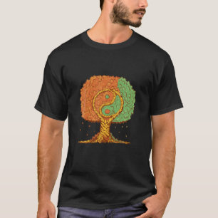 Camiseta Símbolo de Yang árbol de la vida Tao Taijitu Yoga 
