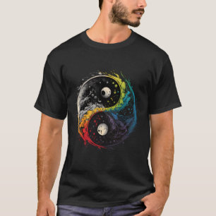 Camiseta Símbolo de Yin Yang taoísmo colorido sobre Zen Tai