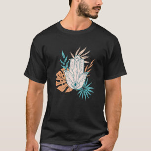 Camiseta Símbolo de Yoga Abstracto Hamsa Mandala Om Con Tró