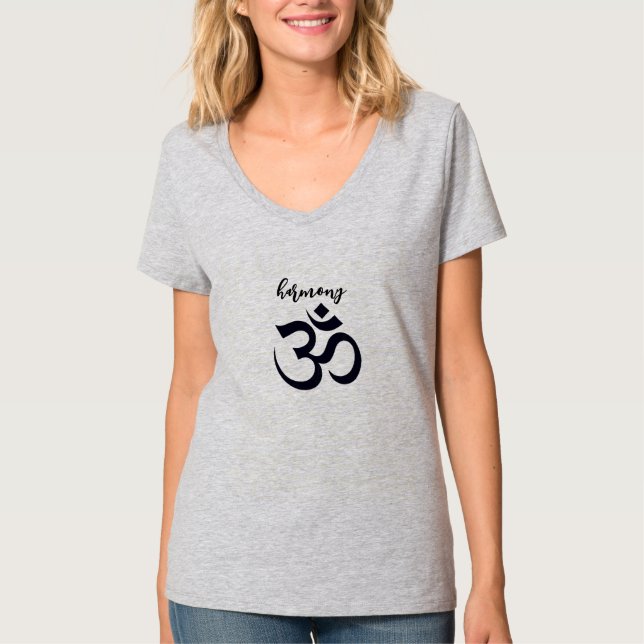 Camiseta Símbolo de Yoga Harmony Om (Anverso)