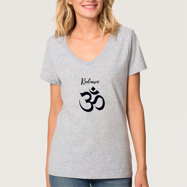 Camiseta Símbolo de yoga Om Balance (Anverso)