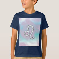 Símbolo de Zodiac Leo en Pastels Nacre Style Print