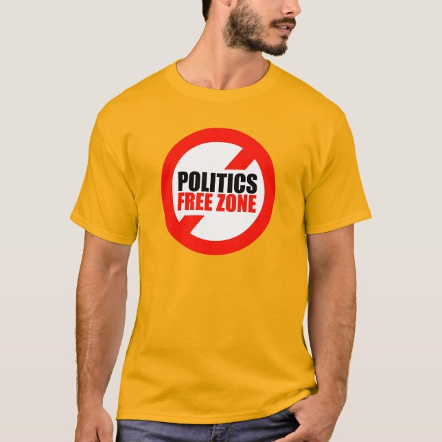 Camiseta Símbolo de zona libre de política prohibido (Anverso)