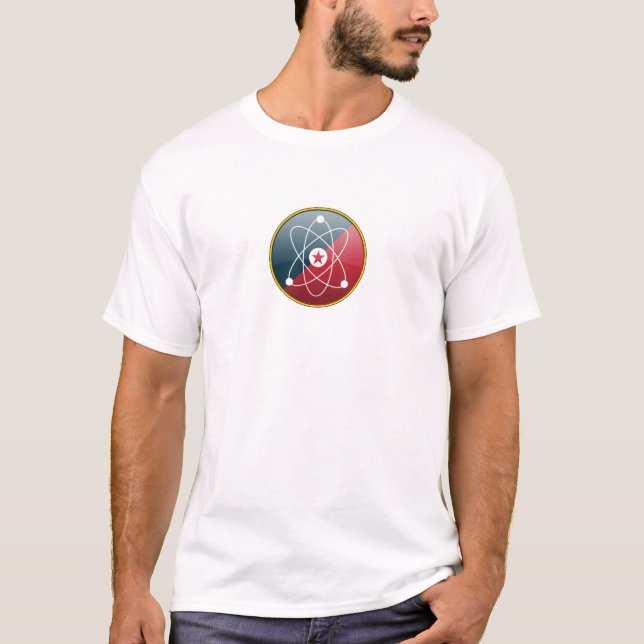Camiseta Símbolo del átomo (blanco) (Anverso)