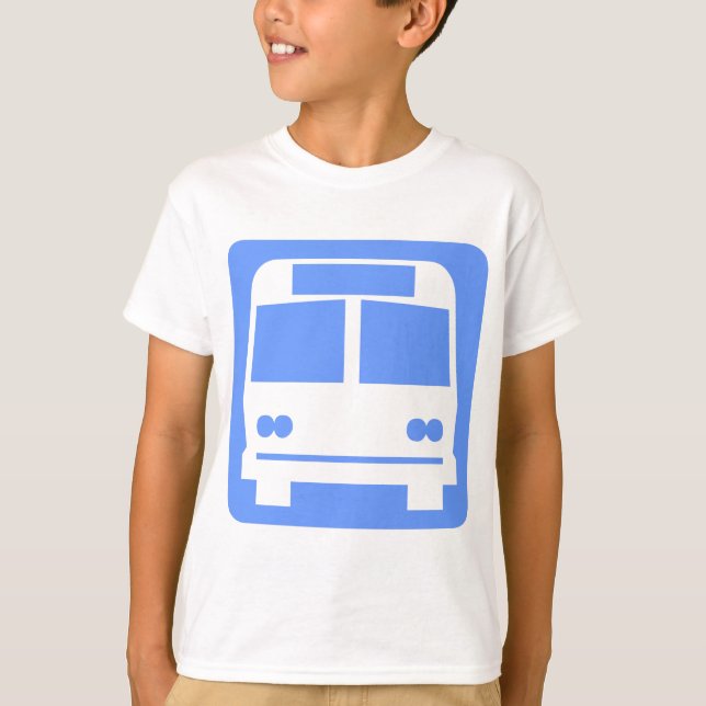 Camiseta Símbolo del autobús - azul cielo (Anverso)