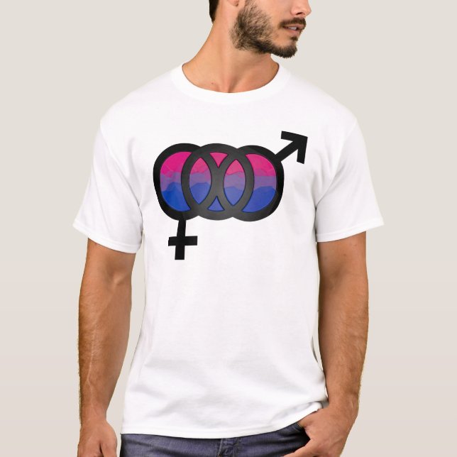 Camiseta símbolo del Bisexual 3D (Anverso)