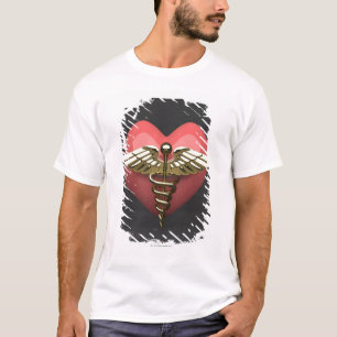 Camiseta Símbolo del corazón con el símbolo médico