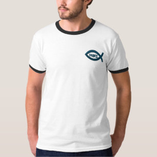 Camiseta Símbolo del cristiano de los pescados de Jesús