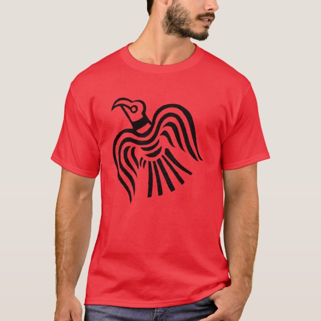Camiseta Símbolo del cuervo de la bandera de Viking (Anverso)