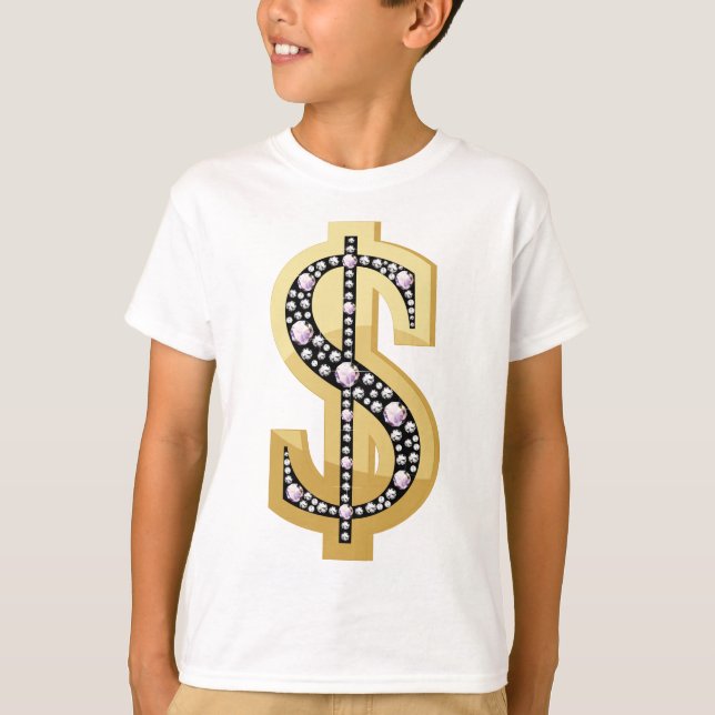 Camiseta Símbolo del dólar en los diamantes 2 (Anverso)