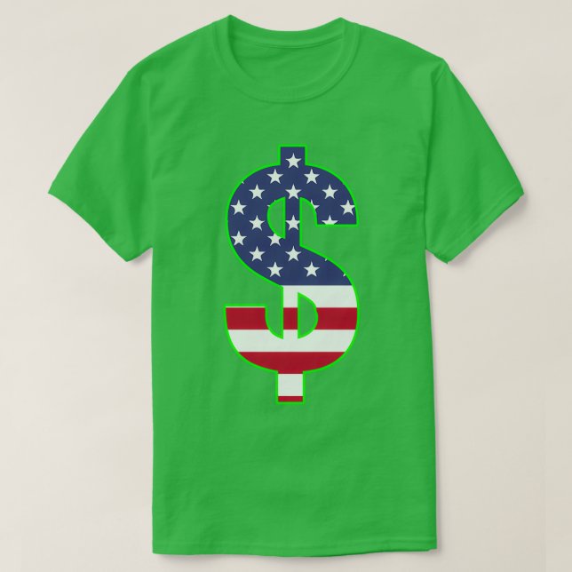 Camiseta símbolo del dólar estadounidense (Diseño del anverso)