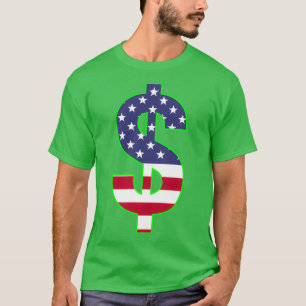 Camiseta símbolo del dólar estadounidense