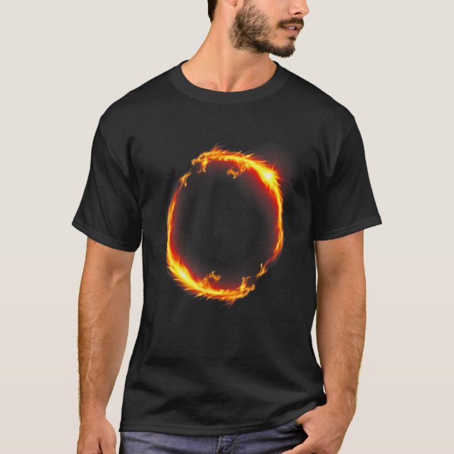 Camiseta Símbolo del Dragón Chino Tradicional de Poder y Fu (Anverso)