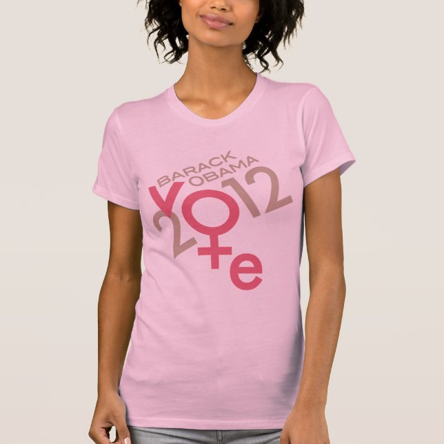 Camiseta Símbolo del género del voto de Obama 2012 (Anverso)