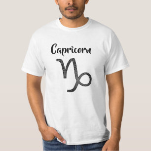 Camiseta Símbolo del horóscopo del Capricornio del Rótulo
