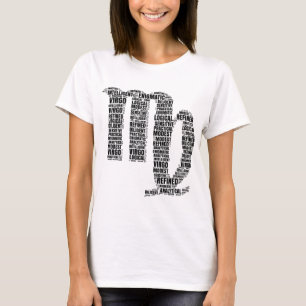Camiseta Símbolo del horóscopo del virgo en una nube de l