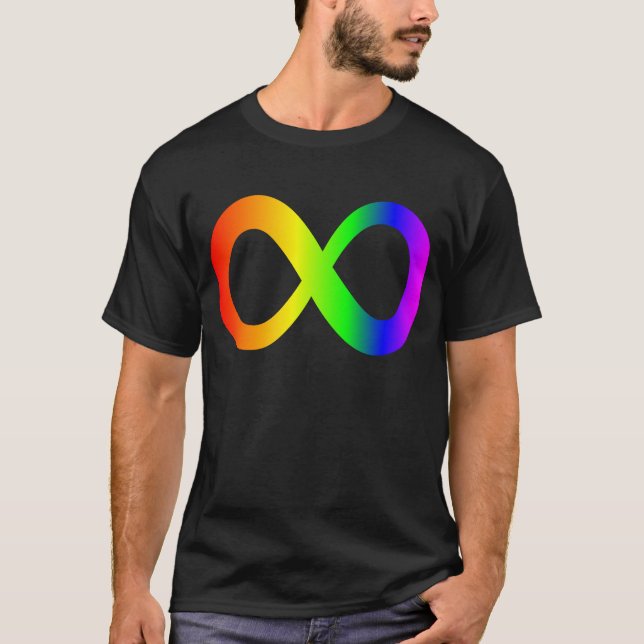 Camiseta Símbolo del infinito del arco iris de la (Anverso)