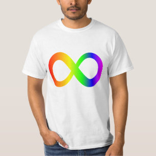 Camiseta Símbolo del infinito del arco iris de la