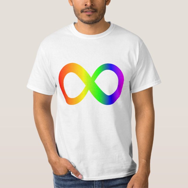 Camiseta Símbolo del infinito del arco iris de la (Anverso)