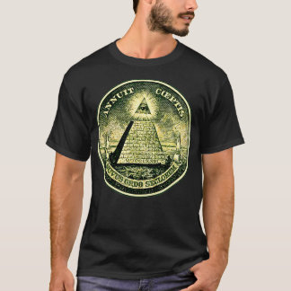 Camiseta Símbolo del ojo alicino del dólar pirámide masónic