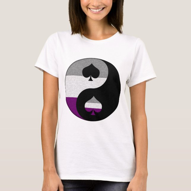 Camiseta Símbolo del orgullo sexual Yin y Yang con bandera  (Anverso)