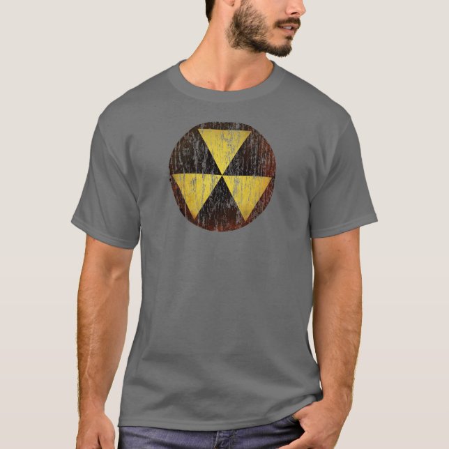 Camiseta Símbolo del refugio de polvillo radiactivo del (Anverso)