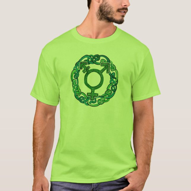 Camiseta Símbolo del transexual de Knotwork del Celtic (Anverso)