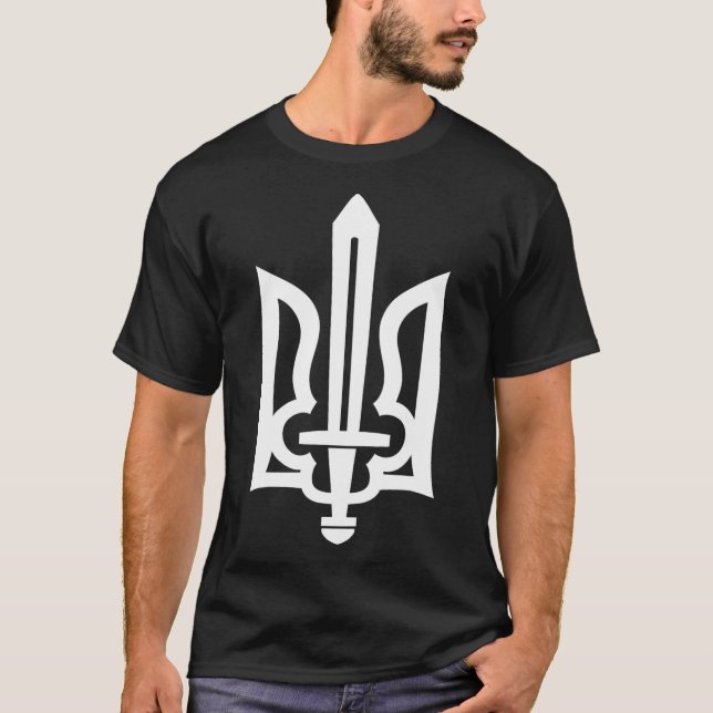 Camiseta Símbolo del tridente ucraniano - Gerb de Ucrania c (Anverso)