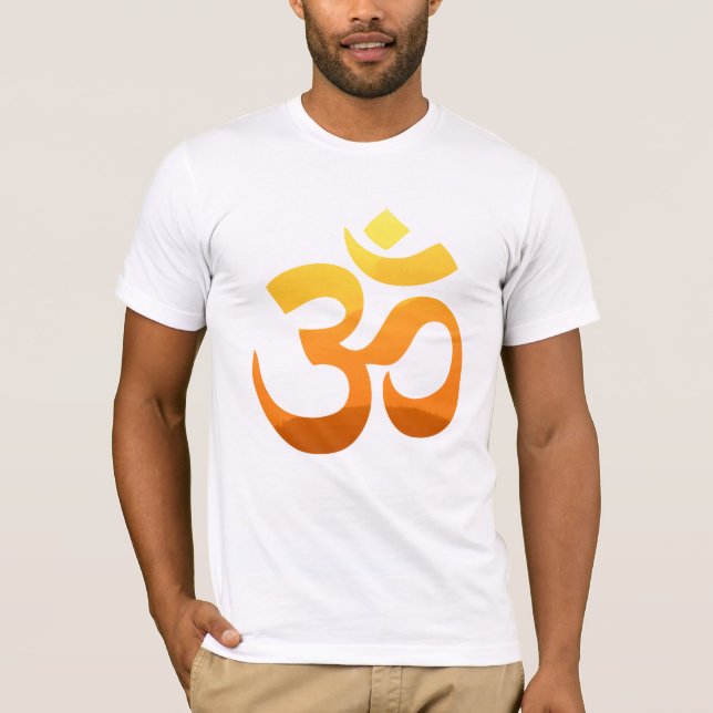 Camiseta Símbolo delantero Yoga Om Mantra Gold Sun Medición (Anverso)