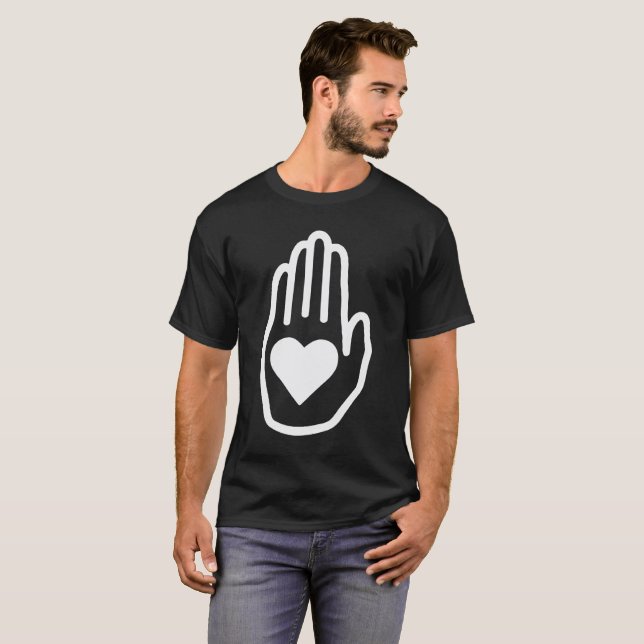 Camiseta Símbolo disponible del corazón (Anverso completo)
