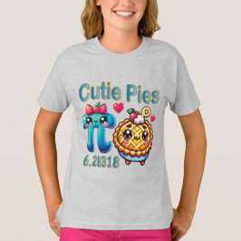 Camiseta Símbolo divertido "Cutie Pies" Cute Pi y Pie Pun