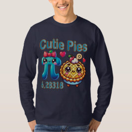 Camiseta Símbolo divertido "Cutie Pies" Cute Pi y Pie Pun