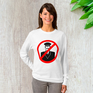 Camiseta Símbolo divertido de advertencia sin chófer