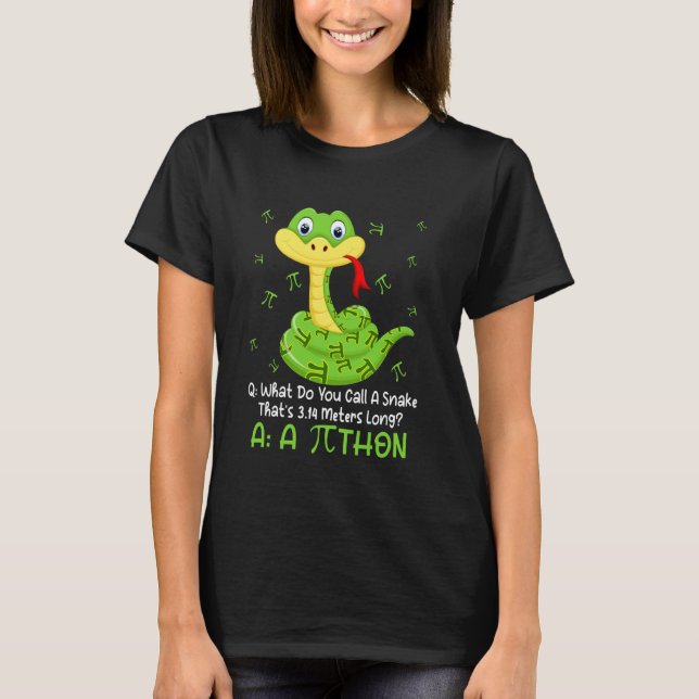 Camiseta Símbolo divertido de Pi de Python Pithon profesor  (Anverso)