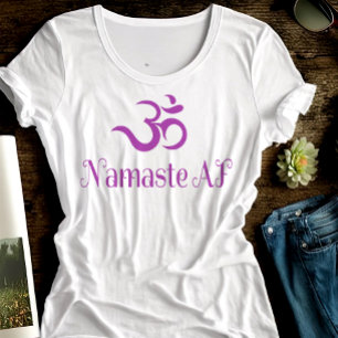 Camiseta Símbolo divertido morado OM Namaste AF Guay Fun Yo